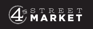 4th Street Market logo against solid black background