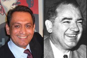 Photos of Gil Cedillo and Joseph McCarthy