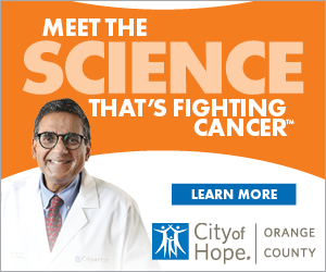 City of Hope image, including photo of Dr. Ravi Salgia and tagline 