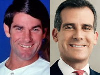 Headshots of Steve Garvey and Eric Garcetti