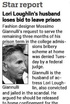 A screenshot of OC Register's article on Giannulli