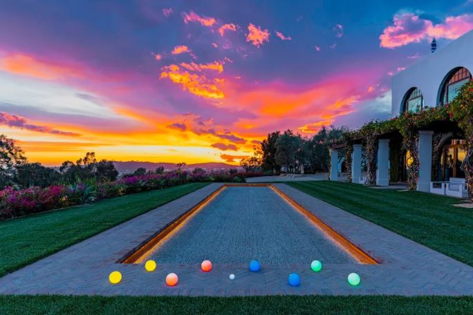 A photo of a bocce court at the Montecito Club 