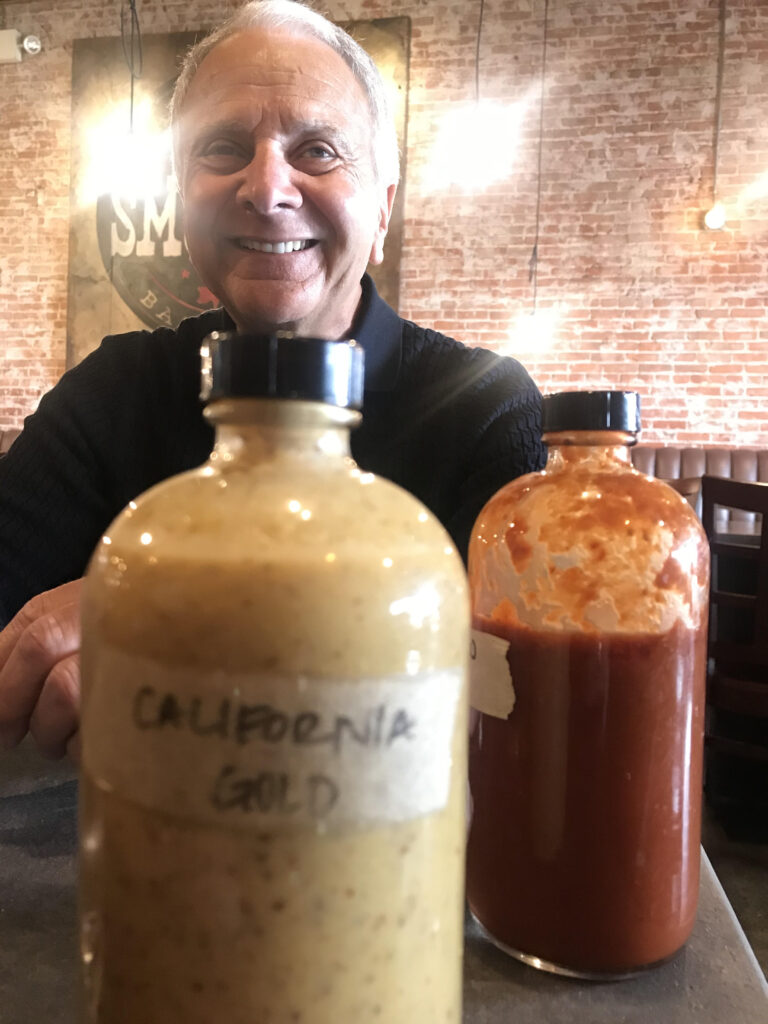 A photo of Doti and 'California Gold' sauce 