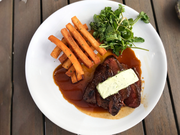 A photo of steak frites at Knife Pleat 