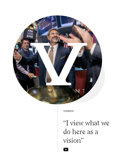 A screenshot of FivePoint's website showing Haddad at the company's IPO