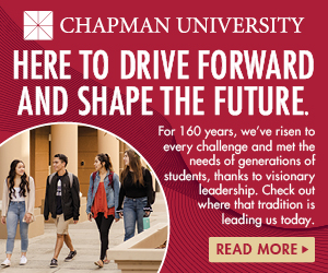 Chapman ad image with tagline 'Here to drive forward and shape the future'